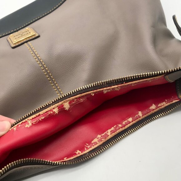 Dooney & Bourke Sophie Two-Toned Pebbled Grain Leather Hobo Bag - Picture 10 of 12